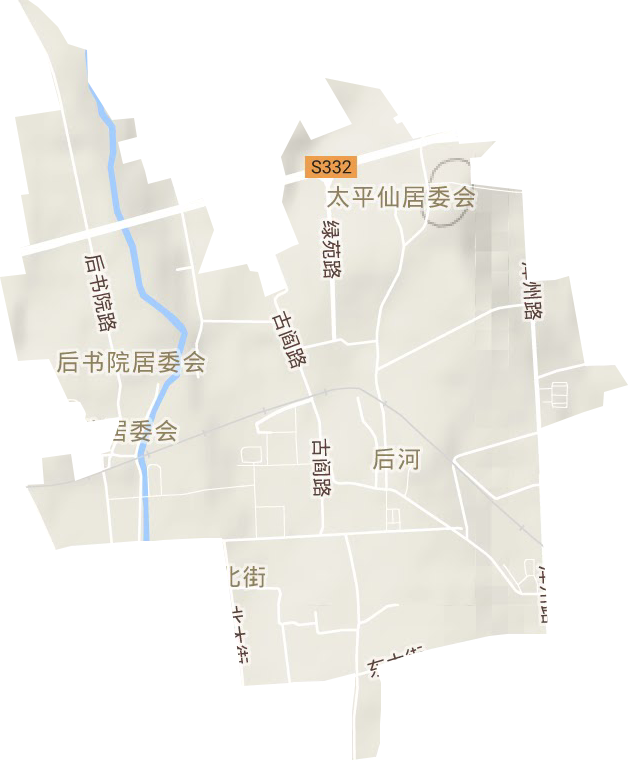 北街街道地形圖