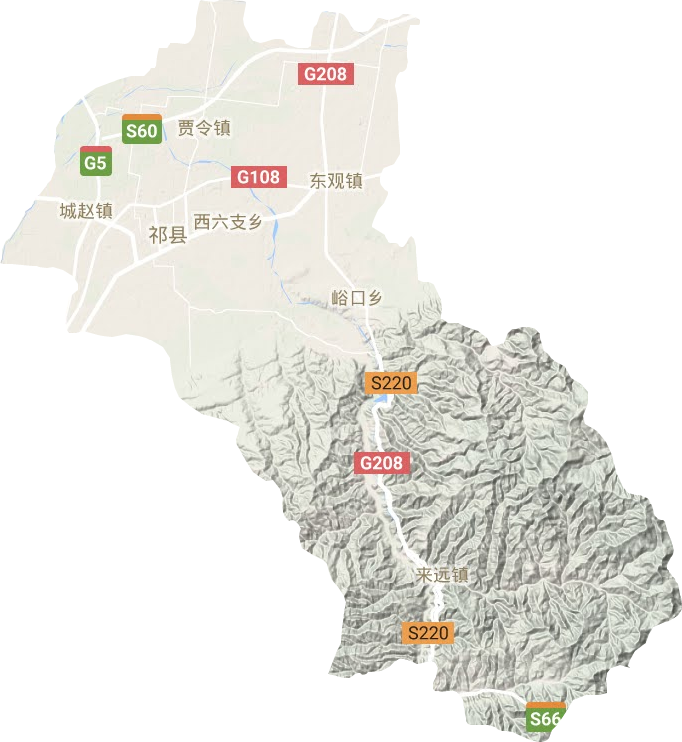 祁縣地形圖