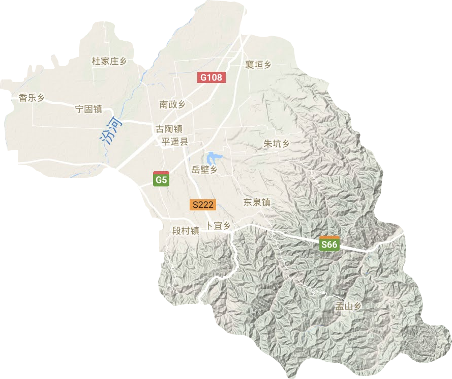 平遙縣地形圖