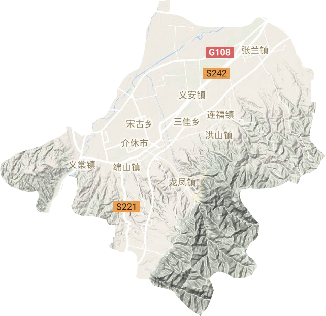介休市地形圖
