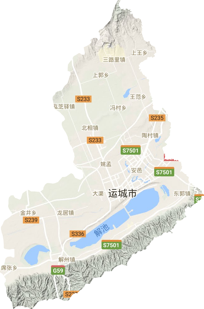 鹽湖區(qū)地形圖