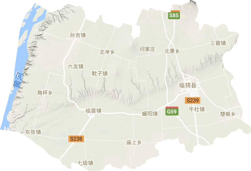 臨猗縣地形圖