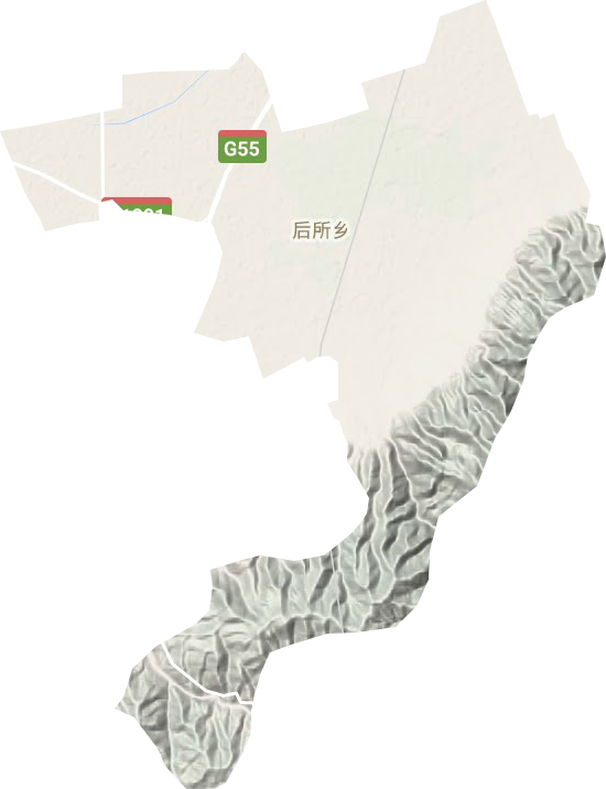 后所鄉地形圖