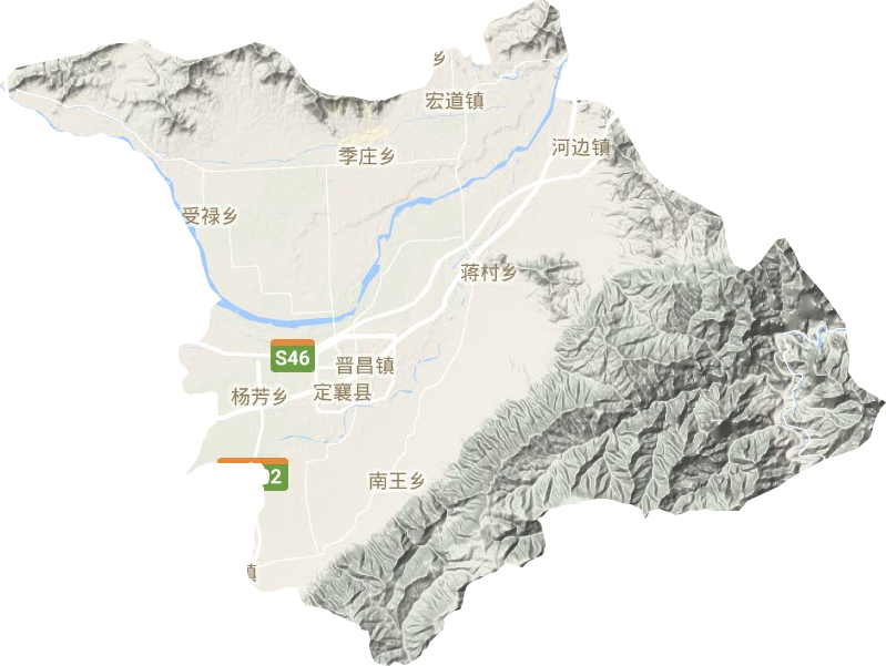 定襄縣地形圖