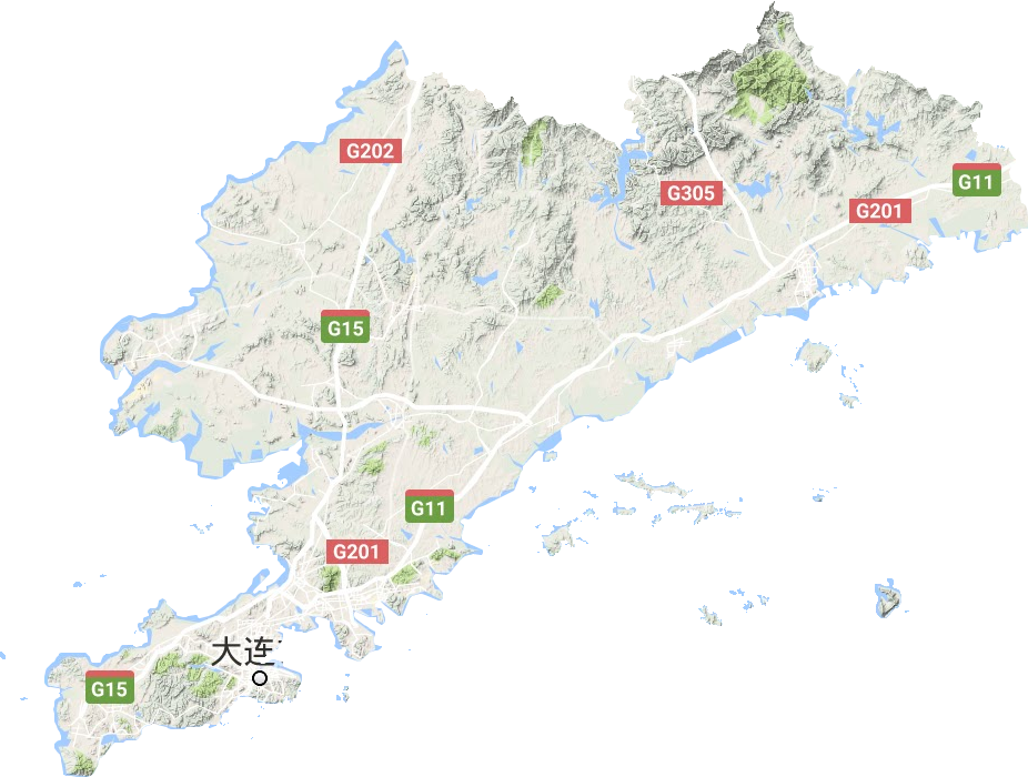 大連市地形圖