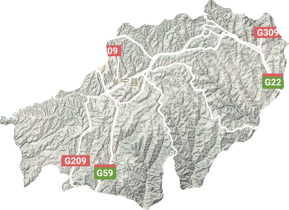 鄉寧縣地形圖