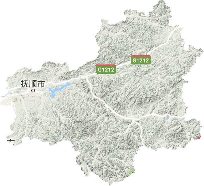撫順市地形圖