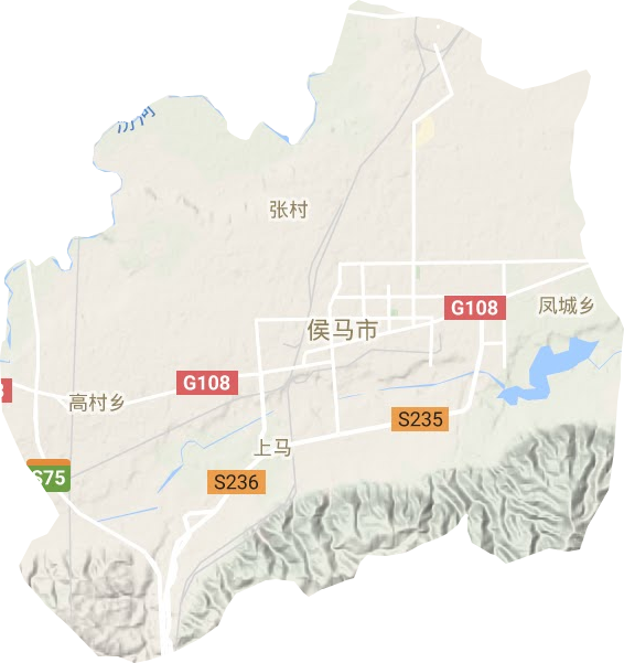 侯馬市地形圖
