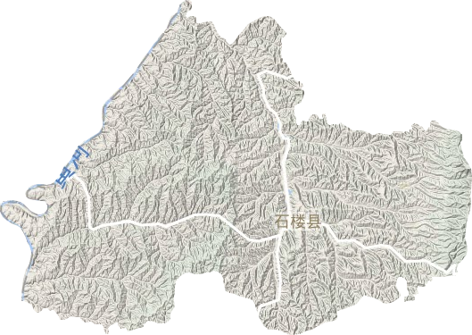 石樓縣地形圖