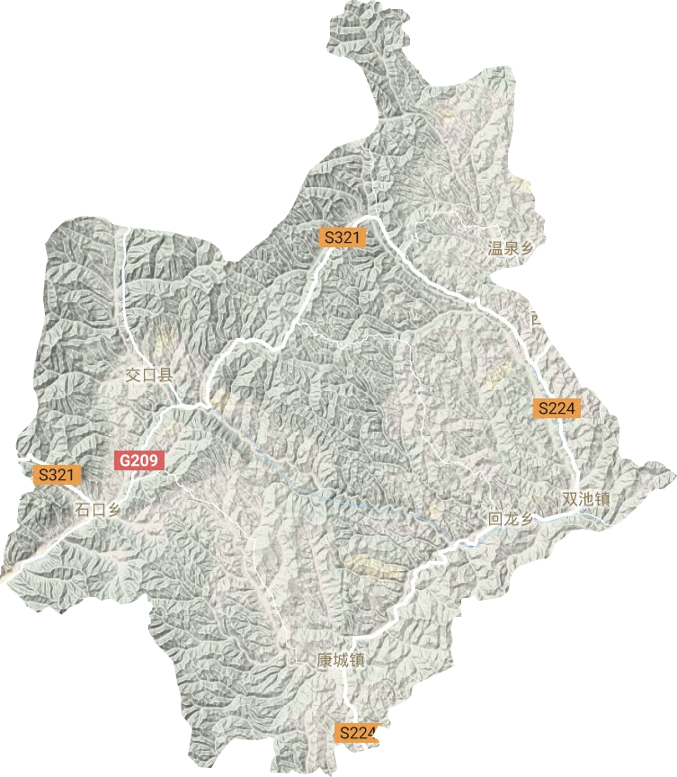 交口縣地形圖