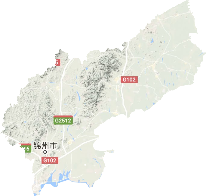 錦州市地形圖