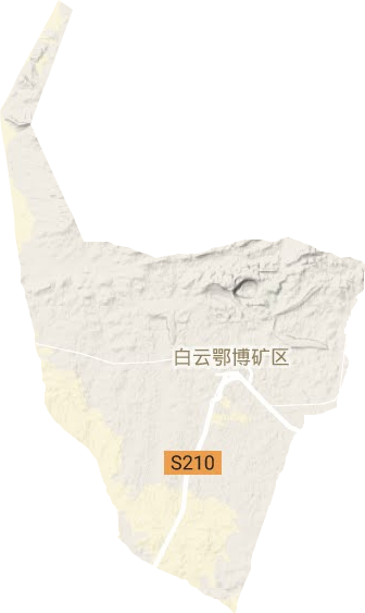 白云鄂博礦區地形圖