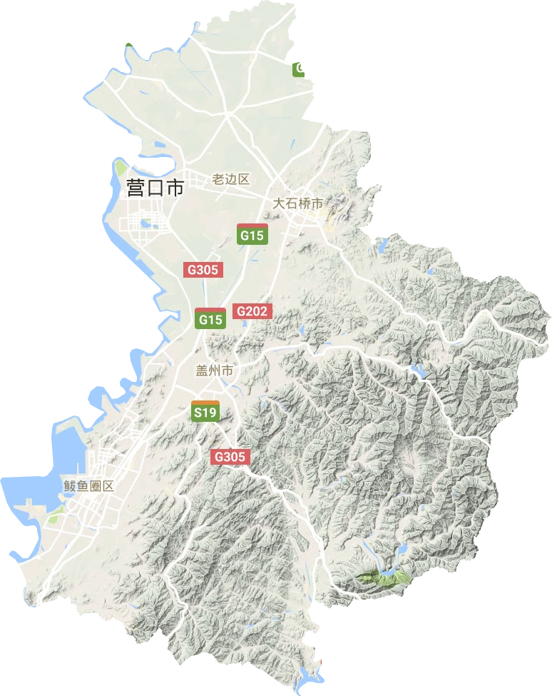 營口市地形圖