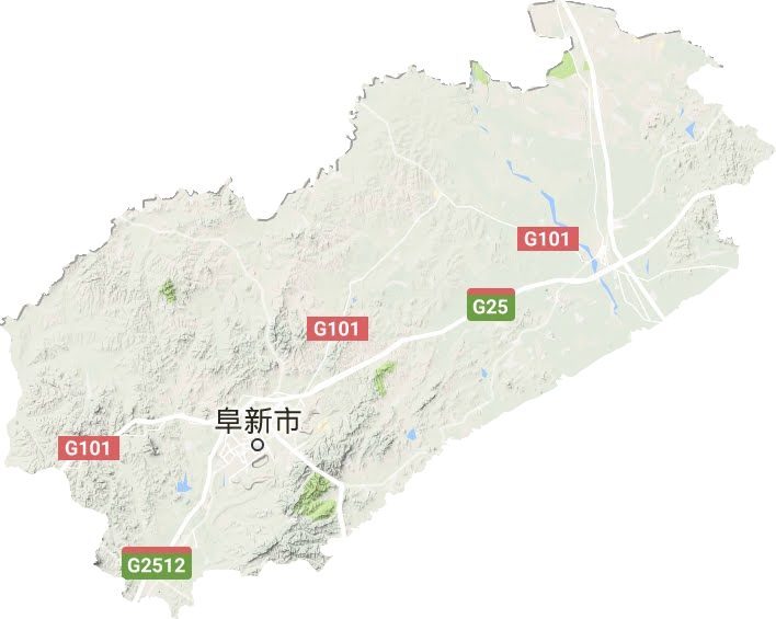 阜新市地形圖