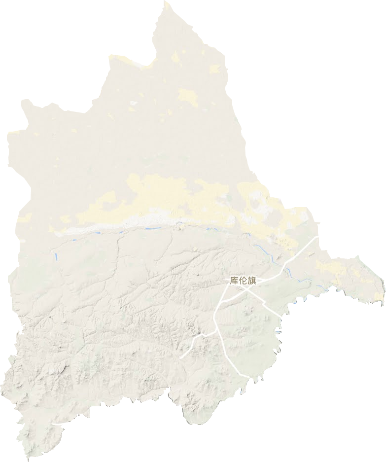庫倫旗地形圖