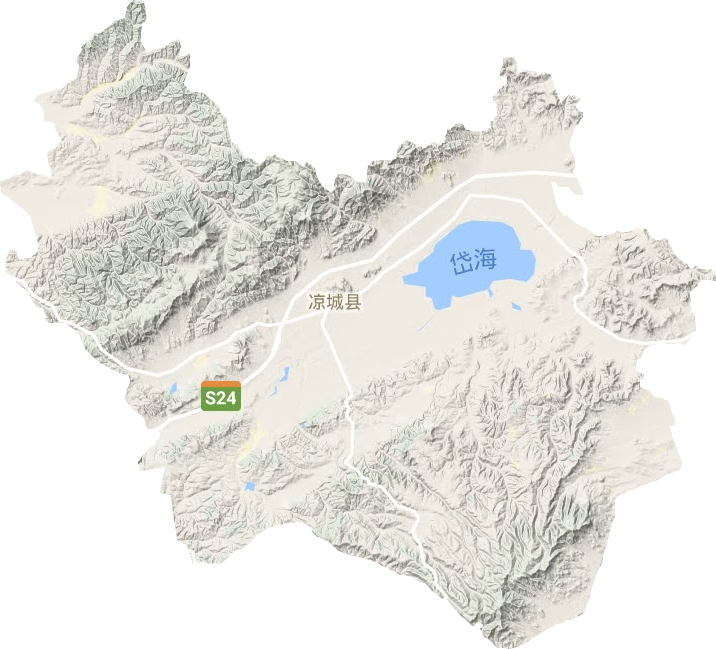 涼城縣地形圖
