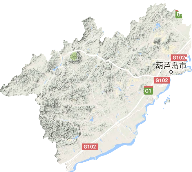葫蘆島市地形圖