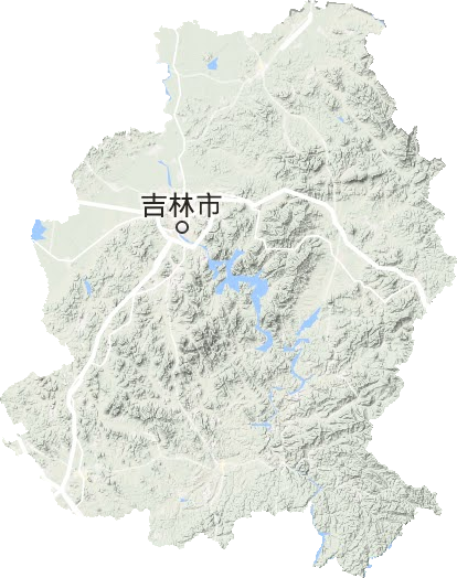 吉林市地形圖