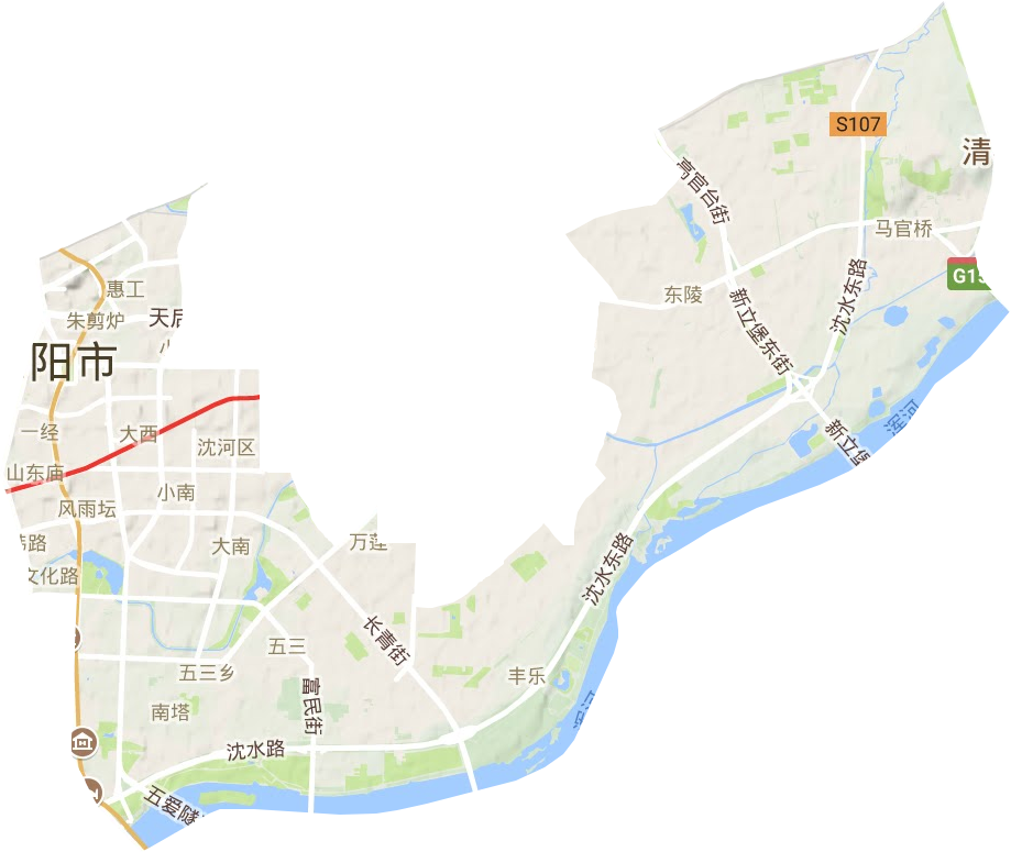 沈河區(qū)地形圖