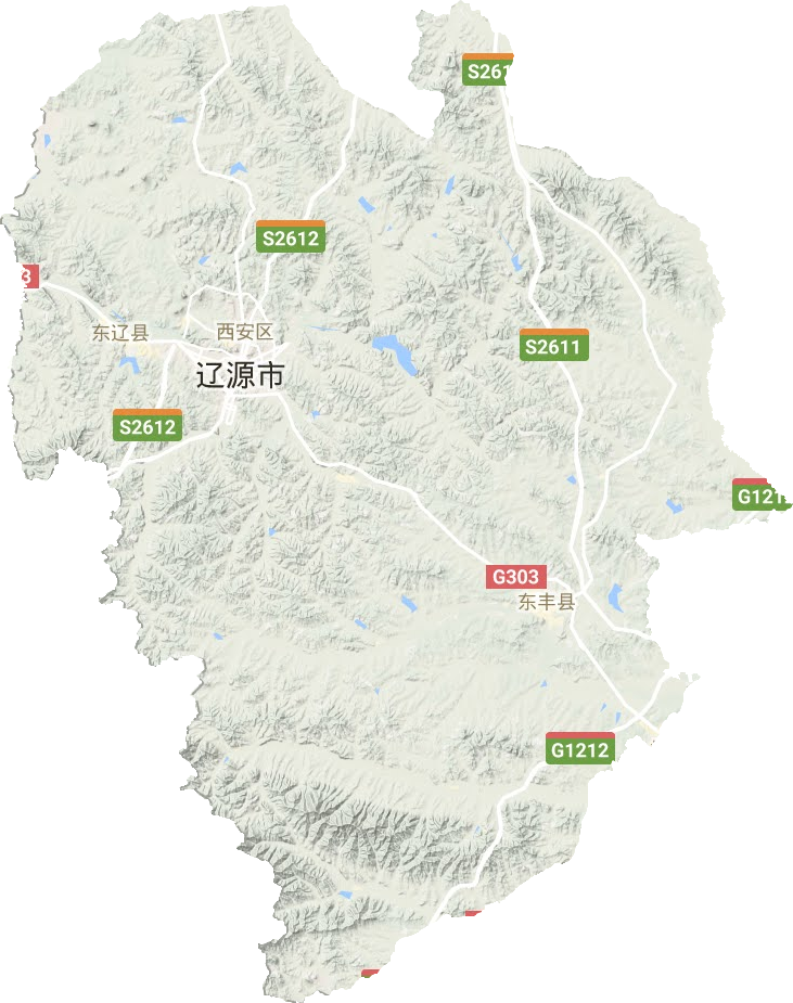 遼源市地形圖