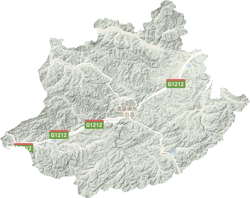 清原滿族自治縣地形圖