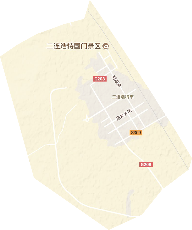二連浩特市社區建設管理局地形圖