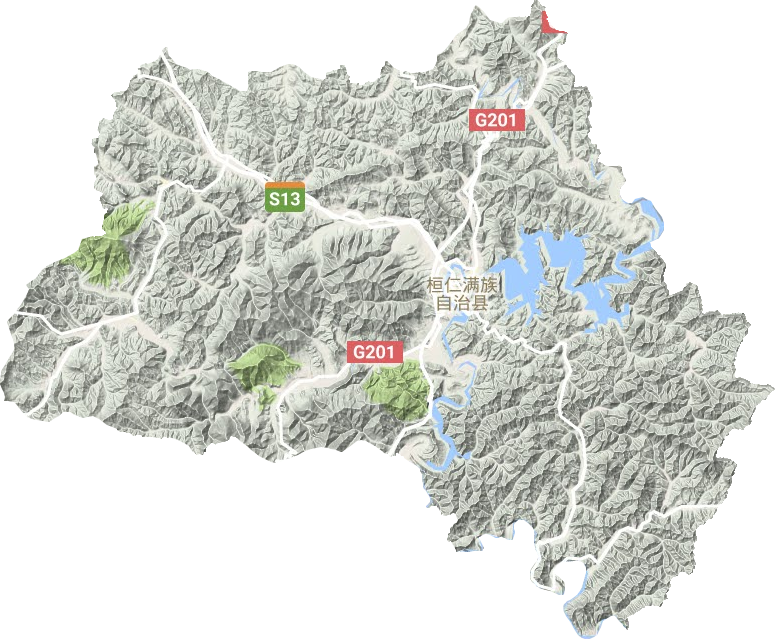 桓仁滿族自治縣地形圖