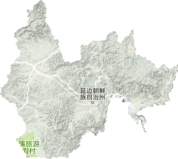 延邊朝鮮族自治州地形圖