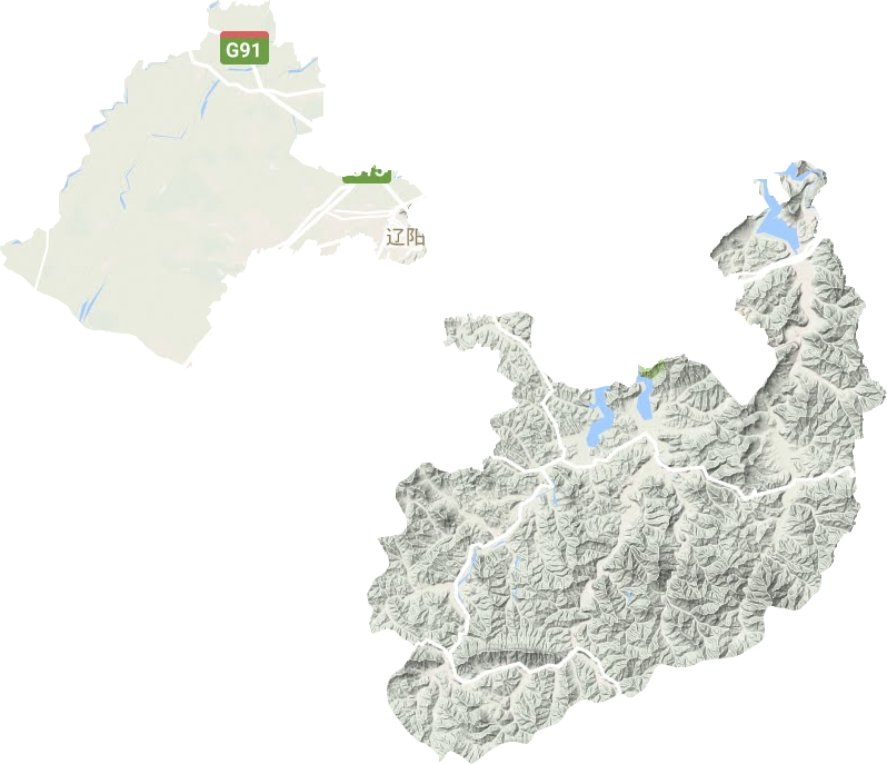 遼陽縣地形圖