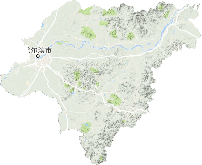 哈爾濱市地形圖