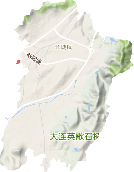 長城街道地形圖