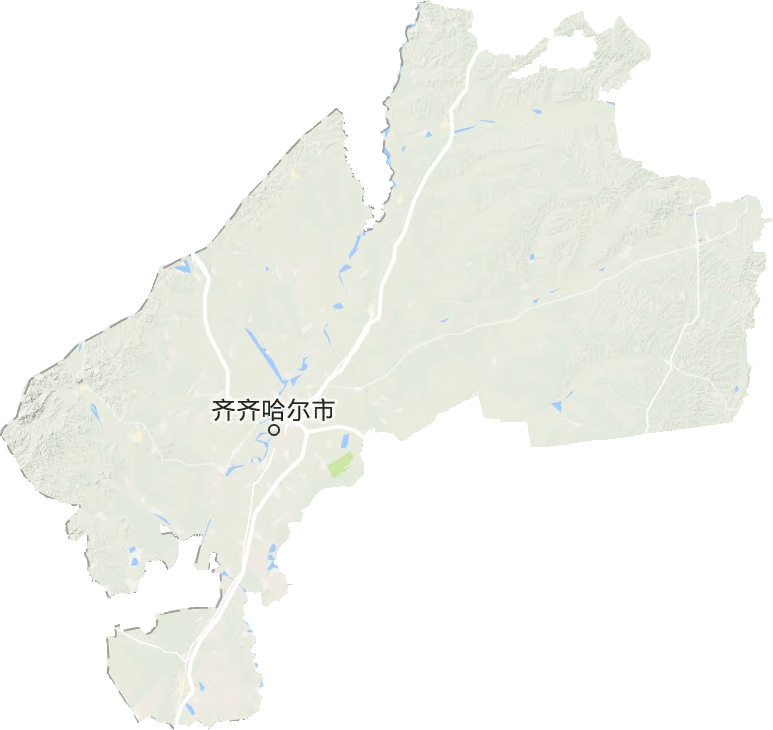 齊齊哈爾市地形圖