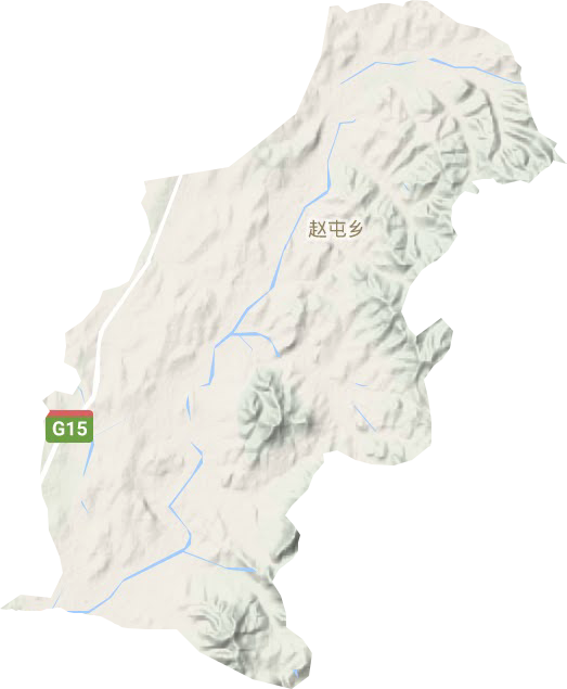 趙屯鄉地形圖