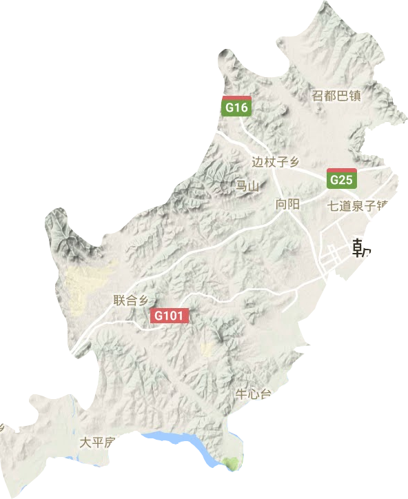 龍城區地形圖