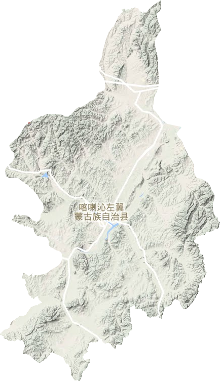 喀喇沁左翼蒙古族自治縣地形圖
