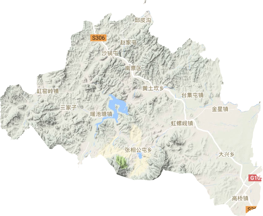 南票區(qū)地形圖