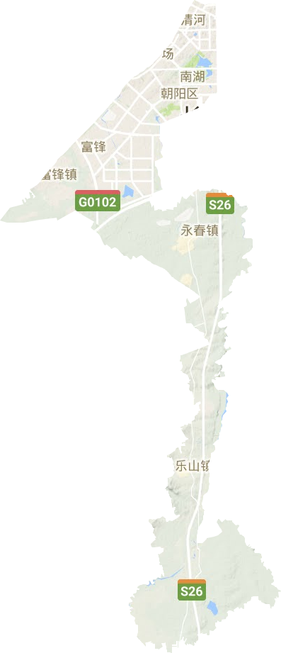 朝陽(yáng)區(qū)地形圖