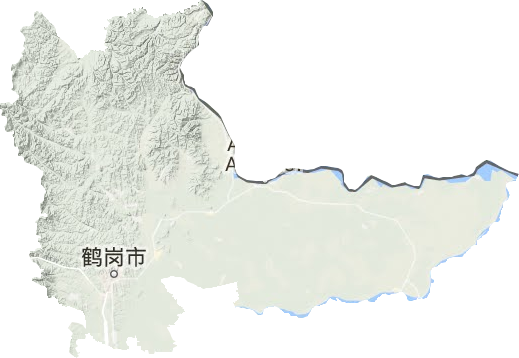 鶴崗市地形圖