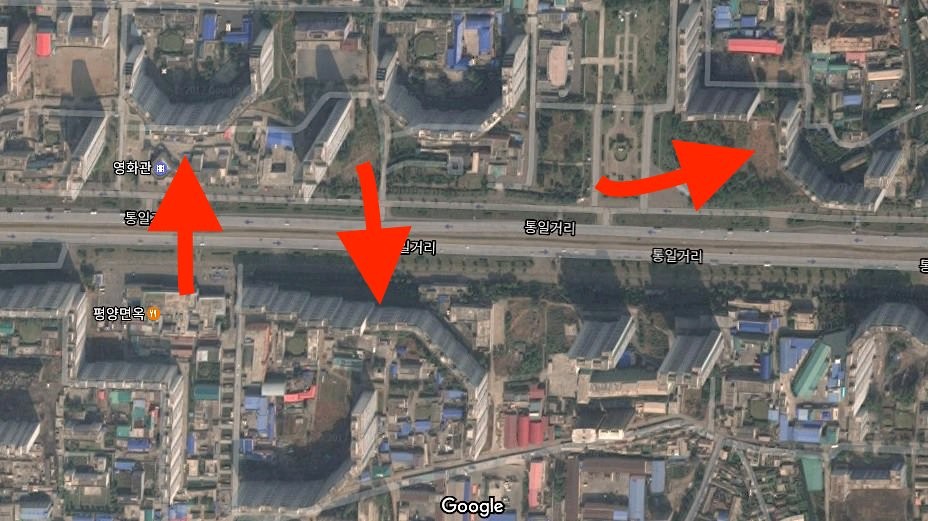 平壤的高樓其實(shí)是面墻？ Google Map衛(wèi)星地圖探究竟